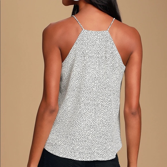 Ivory Polka Dot Tank Top - Picture 4 of 5